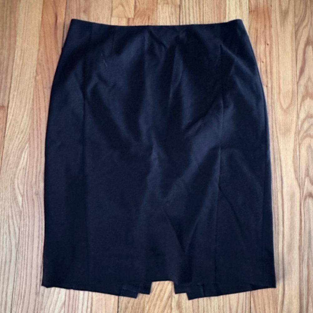 WHBM black knee length skirt size 12